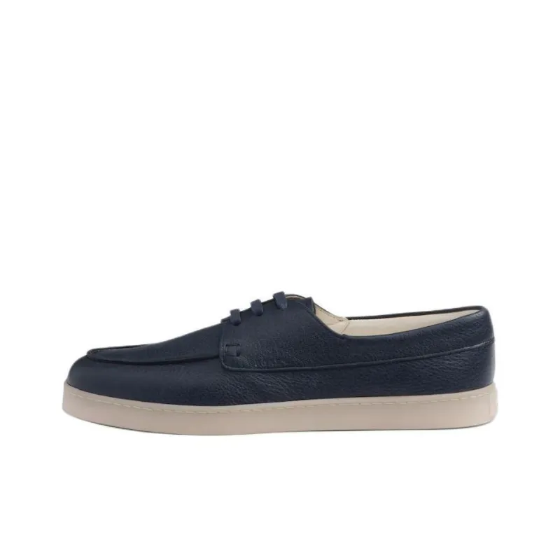 PRADA Lace-up Leather Loafers-0