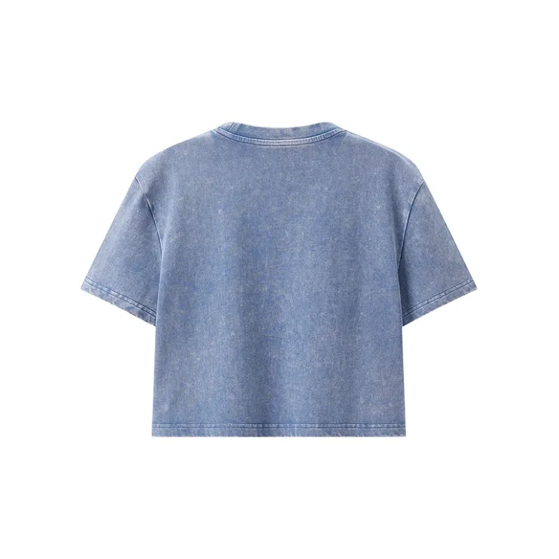 Honey Kuma X LEDIN Honey Kuma Co branded Series T Shirts Women's Denim Blue-1