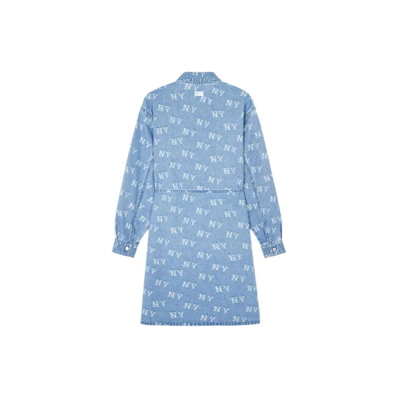 MLB Long Sleeved Dresses Women's Blue-1