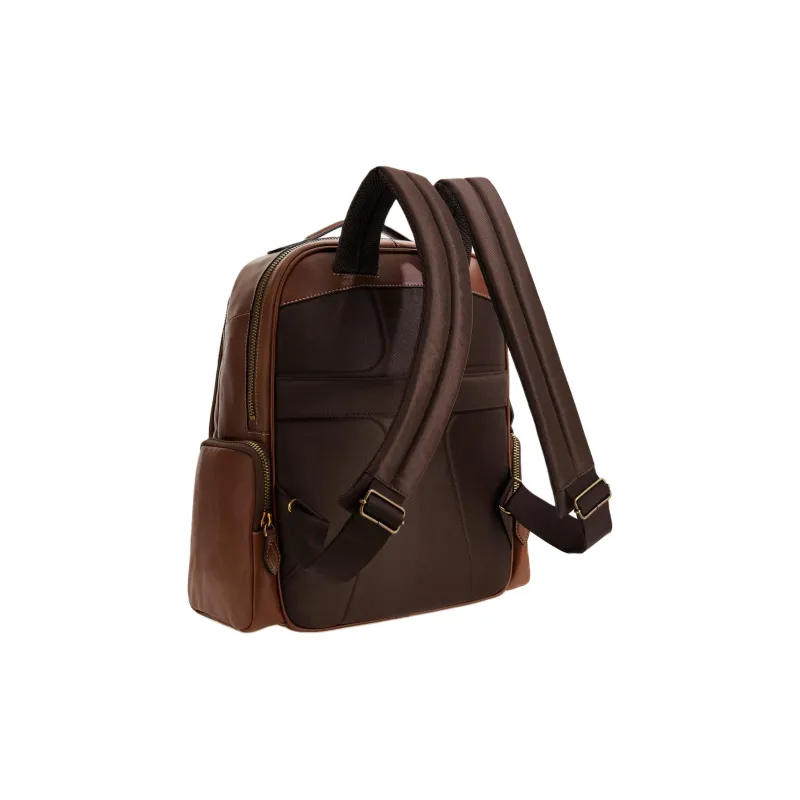GUESS Leather Backpack Men's Brown-1