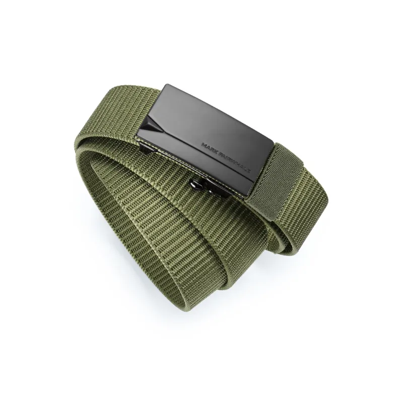 FAIRWHALE Fashion No Buckle Automatic Buckle Nylon Pants Belt Men's Width 3.5CM-3