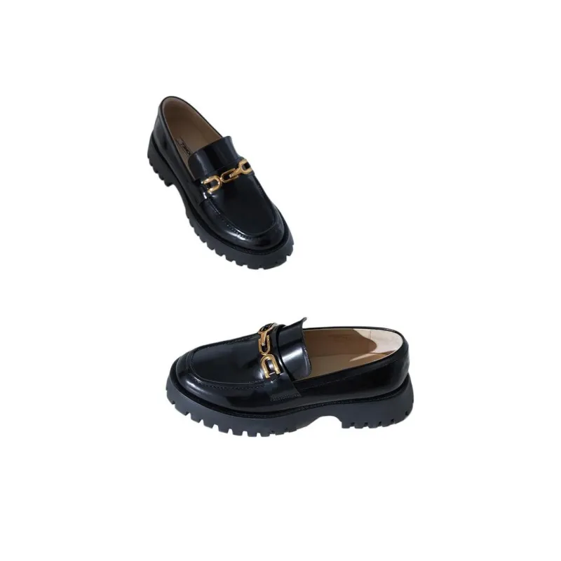 73Hours Phonograph Casual Shoes 4.5cm Women's Black New Arrival-3