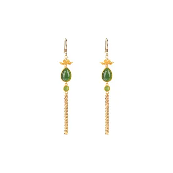 xiaoyinjiang Hetian Jade Earrings Women's