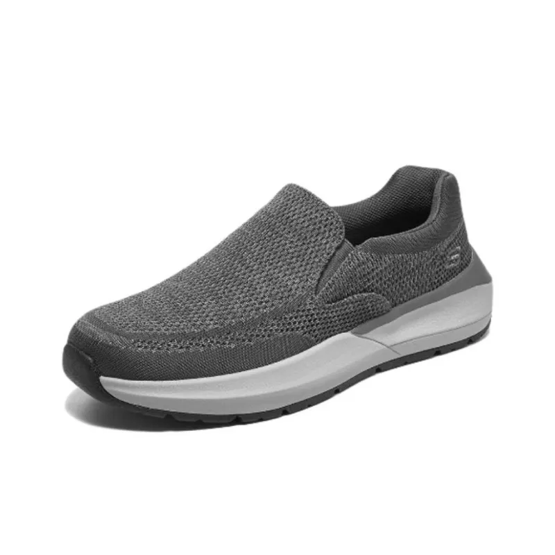 Skechers Cushioning, Wear Resistant Low Top Casual Shoes Men's Gray-2