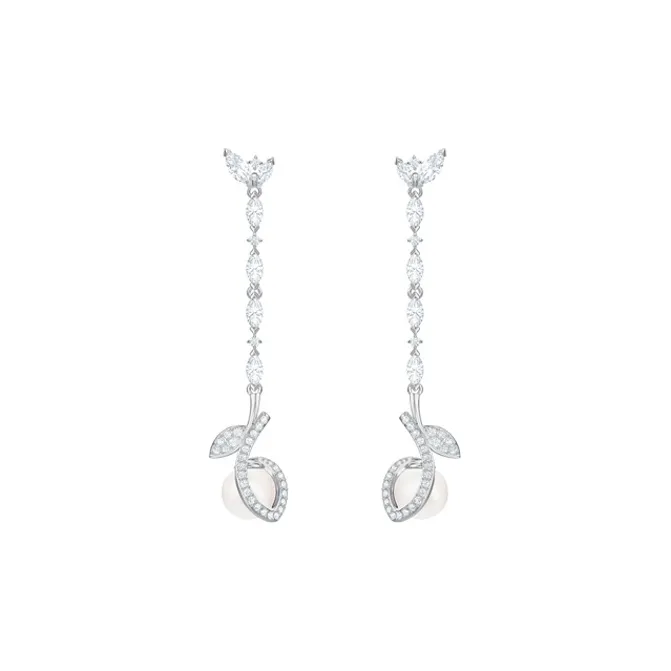 Swarovski Leonore Earrings Women's Silver-0