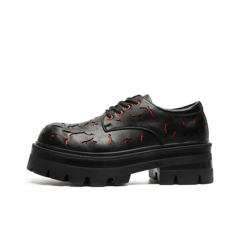 Lady's House Dress Shoes Men Low Top Black-5
