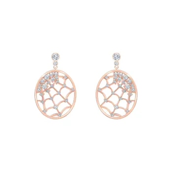 Swarovski Precisely Earrings Women's Rose Gold