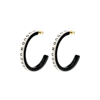 CHANEL Earrings Women's Black