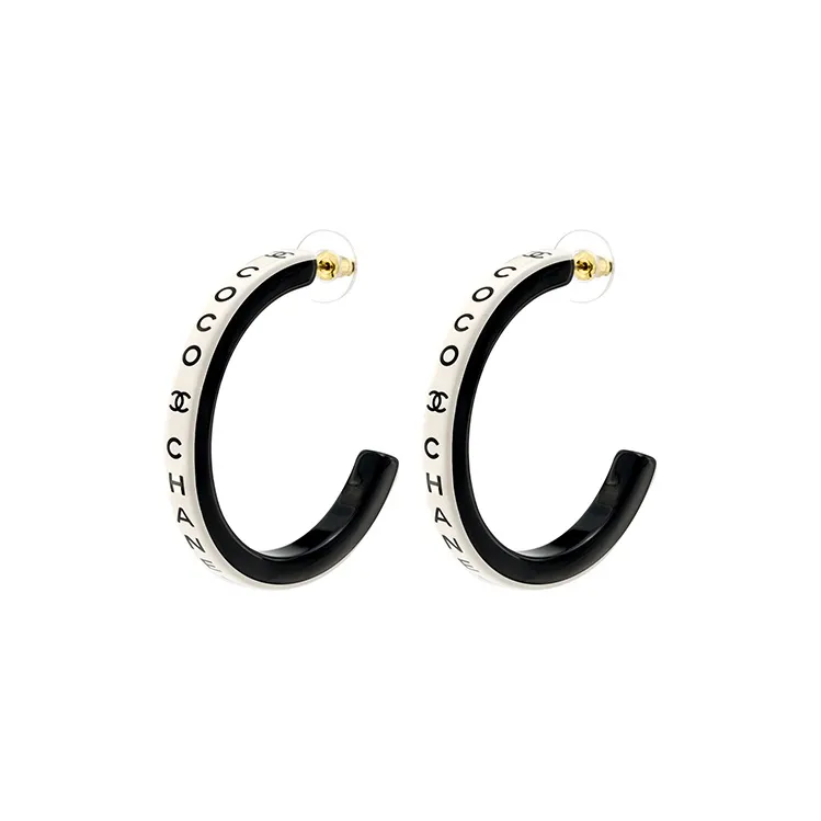 CHANEL Earrings Women's Black-0