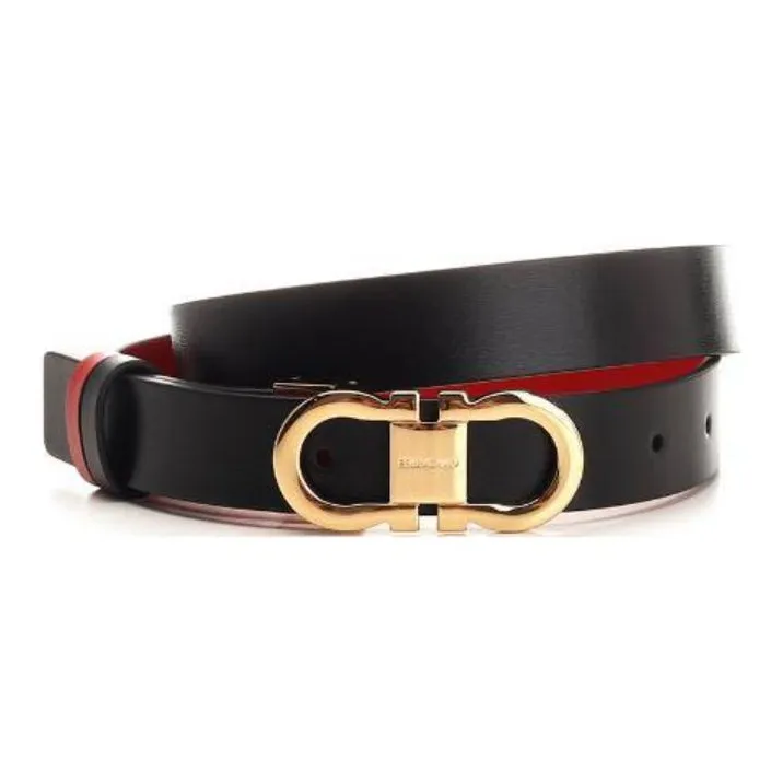 Ferragamo Gancini buckle Reversible Leather Belt-0