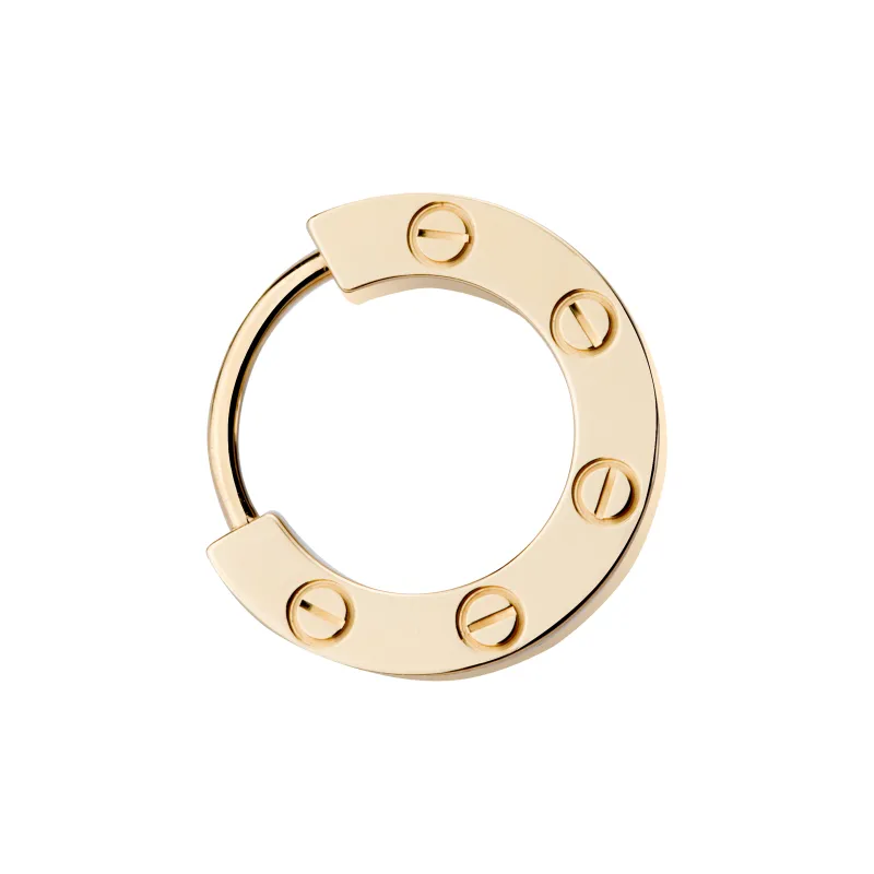 CARTIER LOVE Series 18K Yellow Gold Earrings Unisex Gold-0