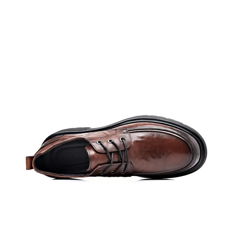 XIAOTOULANG Dress Shoes Men Low Top Black/Brown-10