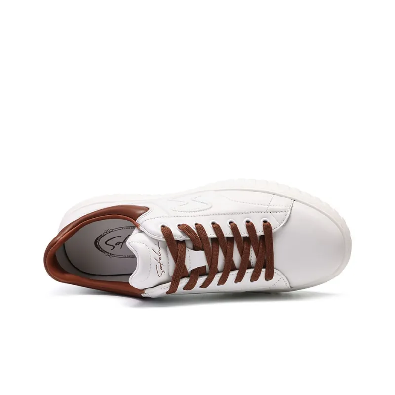 Satchi Skateboard Shoes Men's White Brown 3CM-3