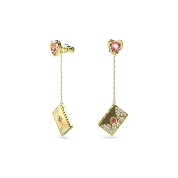 Swarovski Faux Crystal Earrings Women's Gold-2