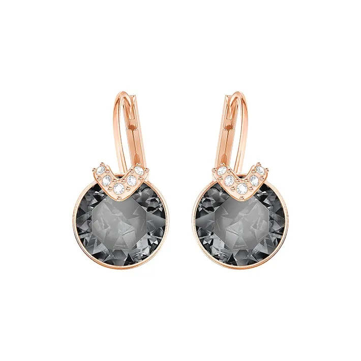 Swarovski Crystal Earrings Women's Gray-0