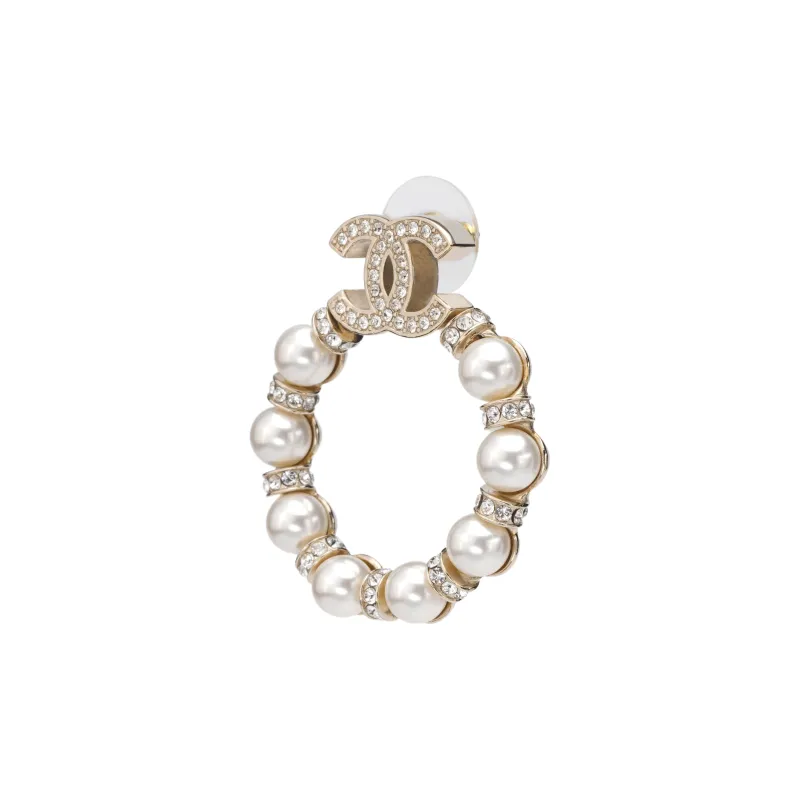 CHANEL Double C Earrings Women's-3