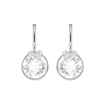Swarovski Rhodium Plated Earrings Women's White