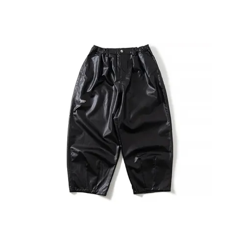 Younger Song Leather Pants Men Black