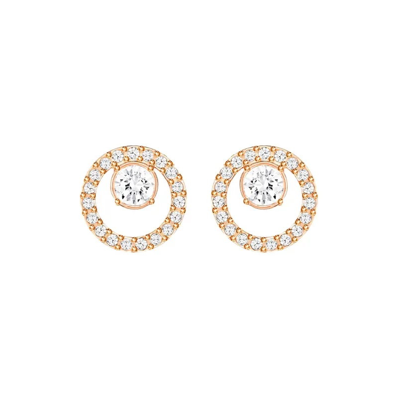 Swarovski Gold Plated Earrings Women's Rose Gold-0
