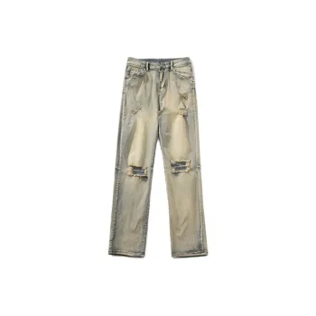 PAINT STAIN Jeans Unisex Yellow Mud