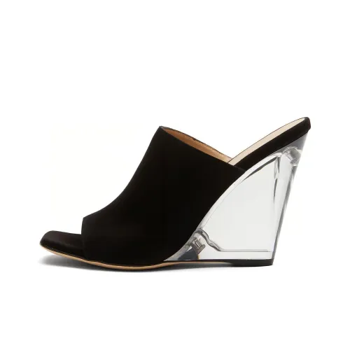 stuart weitzman Sue Transparent-heel Mules