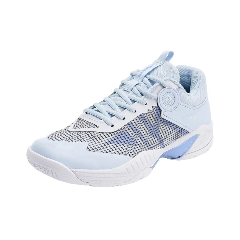 KUMPOO Badminton Shoes Unisex Low Top White Light Blue-1