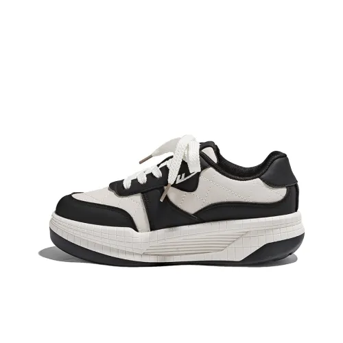 Warrior Height Increasing Low Top Running Shoes Women's Black Beige