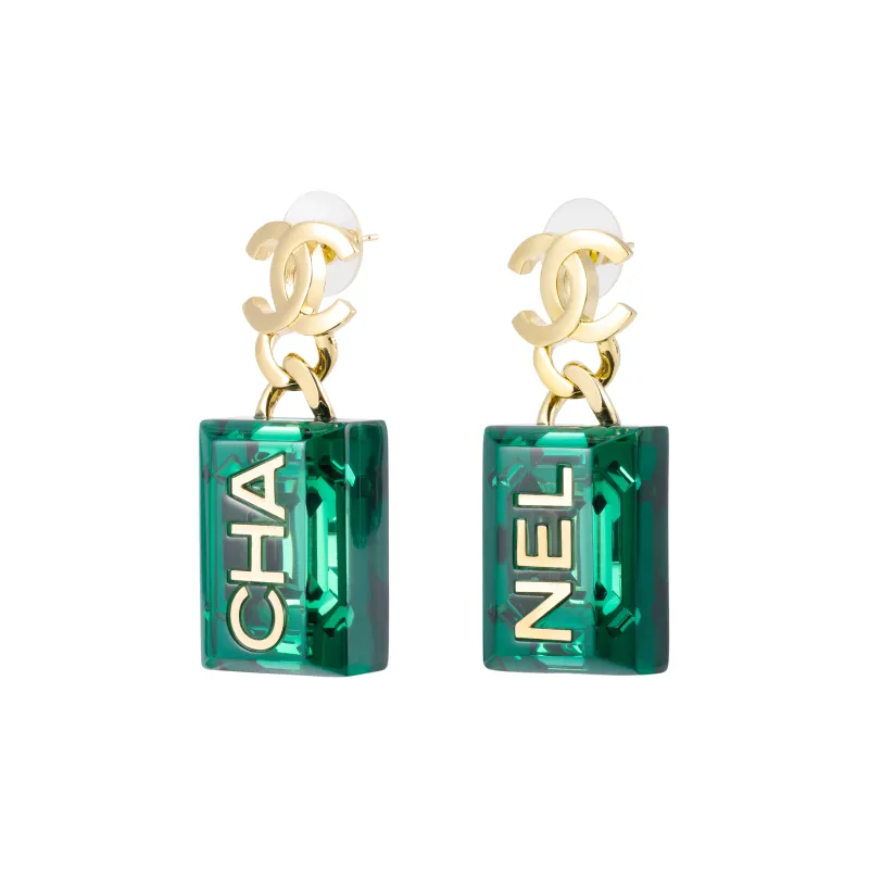 CHANEL Earrings Women's Green-0