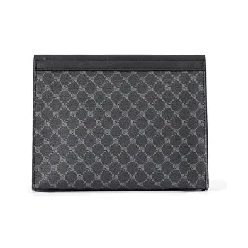 CARTELO PVC Briefcase Clutch Wrist Bag Regular Men's Pattern Black