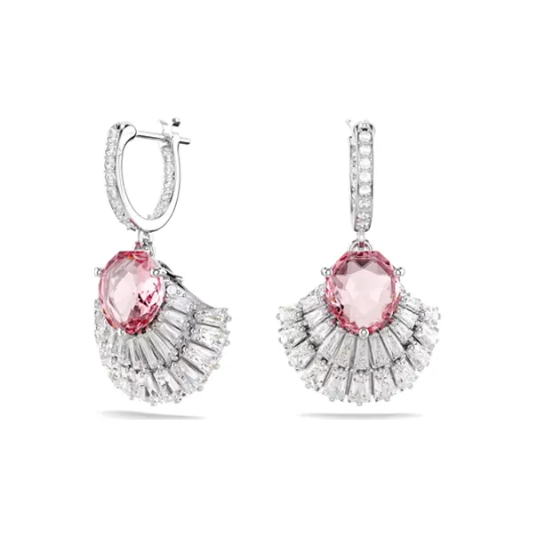 Swarovski Cubic Zirconia Rhodium-Plated Faux Crystal Earrings Women's Pink-0