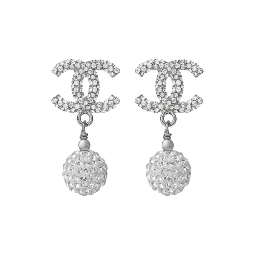 CHANEL Earrings Women's Silver