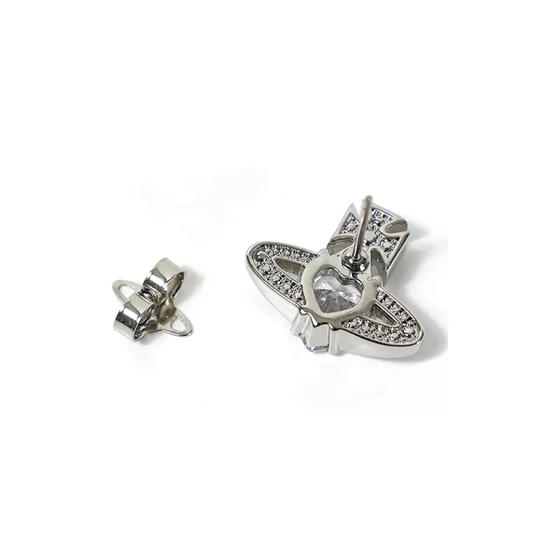 Vivienne Westwood Embellished Orb Plaque Earrings-3