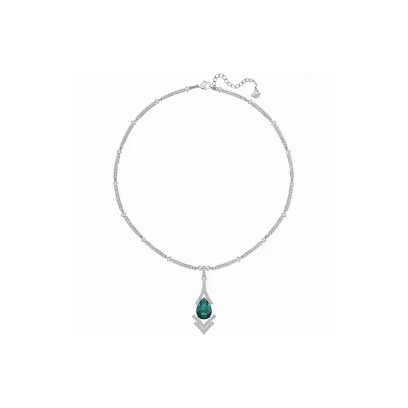 Swarovski Alloy Necklaces Unisex Silver-1