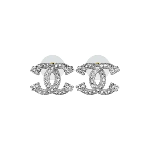 CHANEL Earrings Women's Silver