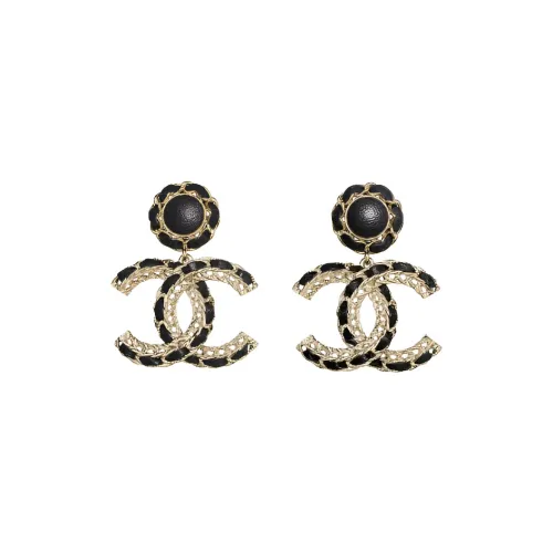 CHANEL Earrings Women's Black