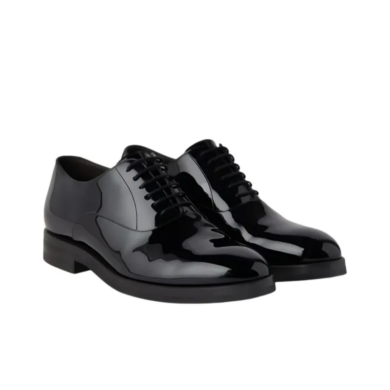 Brunello Cucinelli Round Toe Lace-Up Oxford Shoes-2