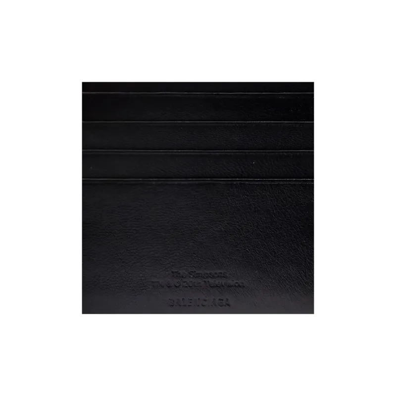 Balenciaga X The Simpsons Square Folded Coin Wallet Black-3