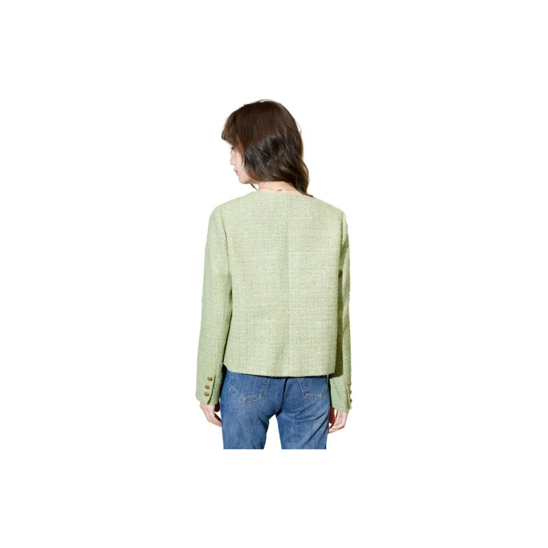 SMEN Cropped Coats Women's Green-1