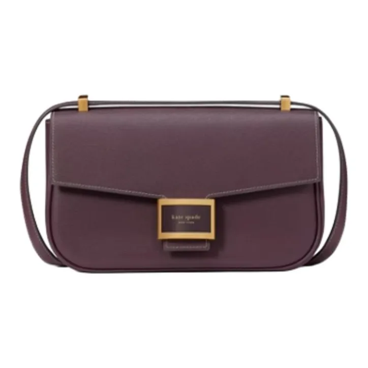 Kate Spade Katy Textured Leather Crossbody Bag Shoulder Bag Women's Deep Cherry-0
