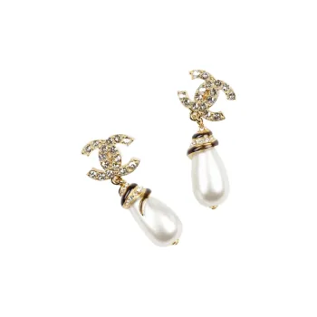 CHANEL Earrings Women's Gold