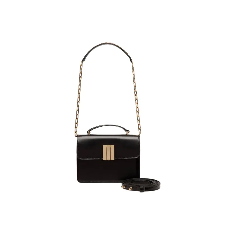 BALLY Patent Leather Calfskin Shoulder Bag, Crossbody Bag, Handbag Mini Women's Black-1
