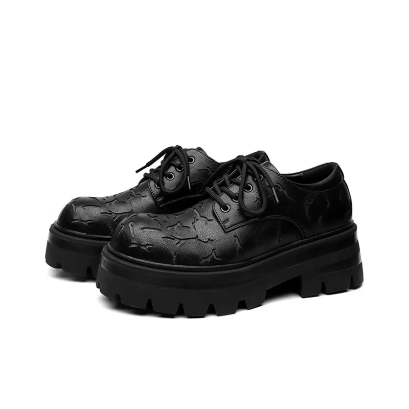Lady's House Dress Shoes Men Low Top Black-2