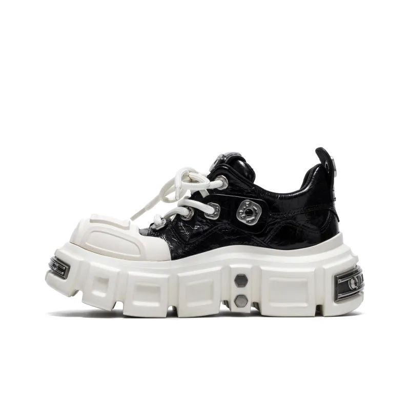 VINYVIOLA Ugly Anti Slip And Wear Resistant Height Increasing Low Top Loafers Women's-0