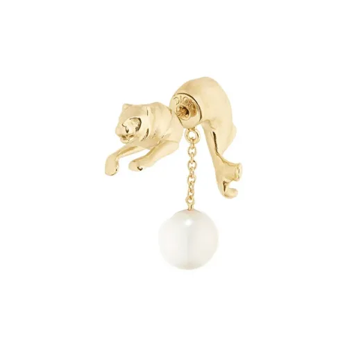 DIOR Earrings Women's Gold/White