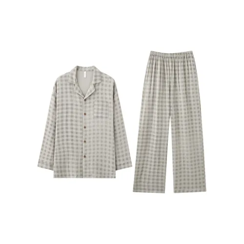 Tianmicat Pajama Set Men's Light Gray