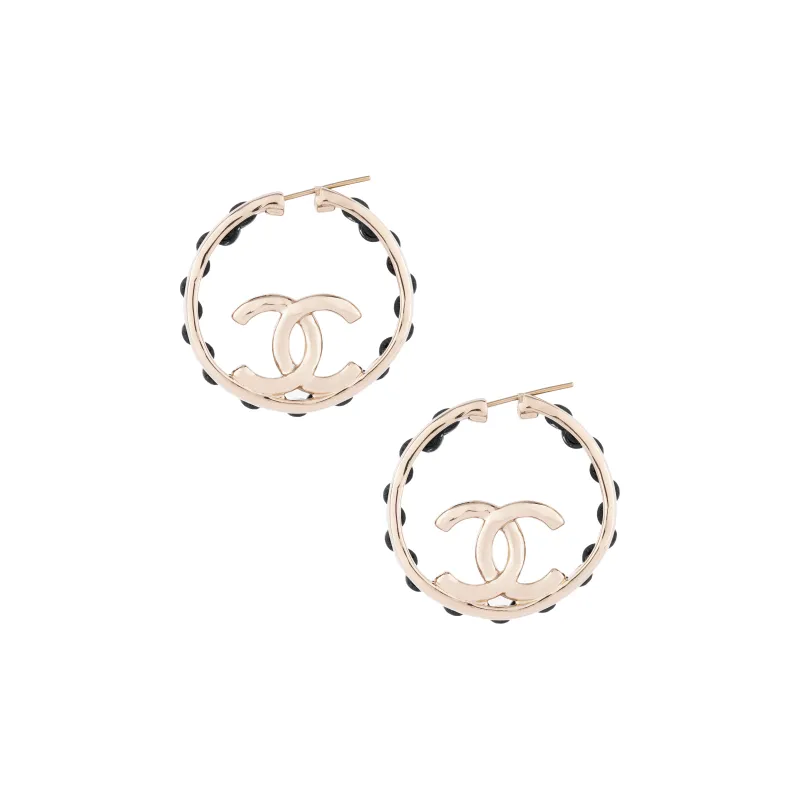 CHANEL Earrings Women's Gold, Black-0