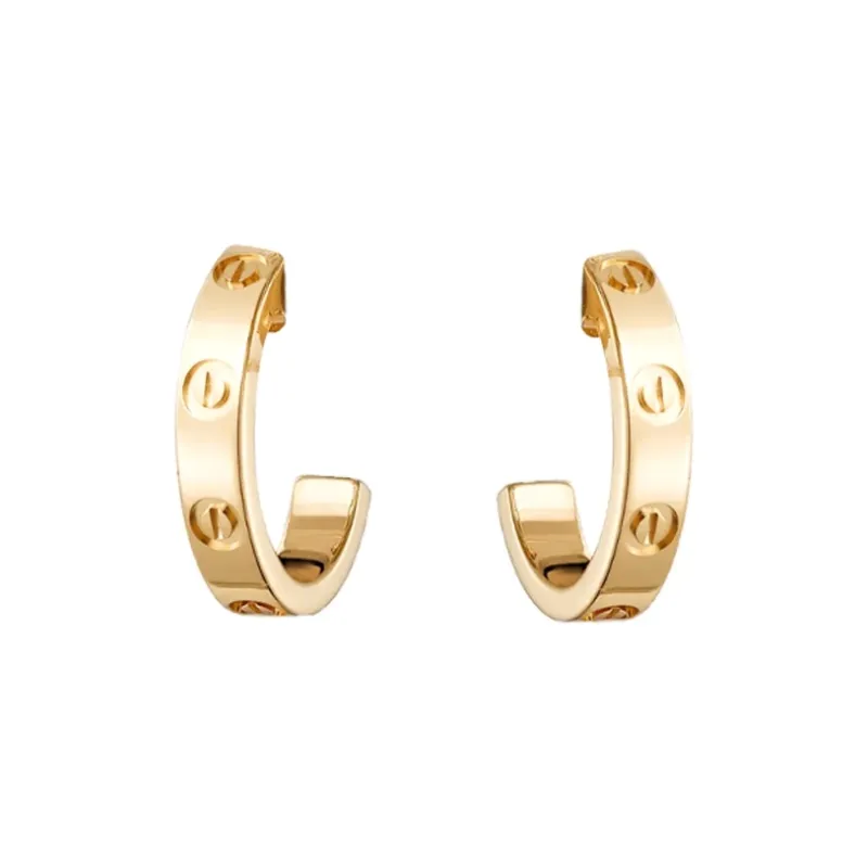 CARTIER LOVE Series Karat Gold Earrings Women's-0