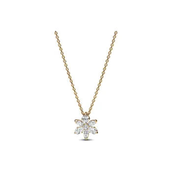 Pandora Cubic Zirconia 14K Gold Plated Metal Necklaces Women's Gold