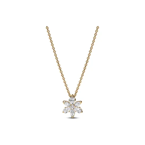 Pandora Cubic Zirconia 14K Gold-Plated Metal Necklaces Women's Gold