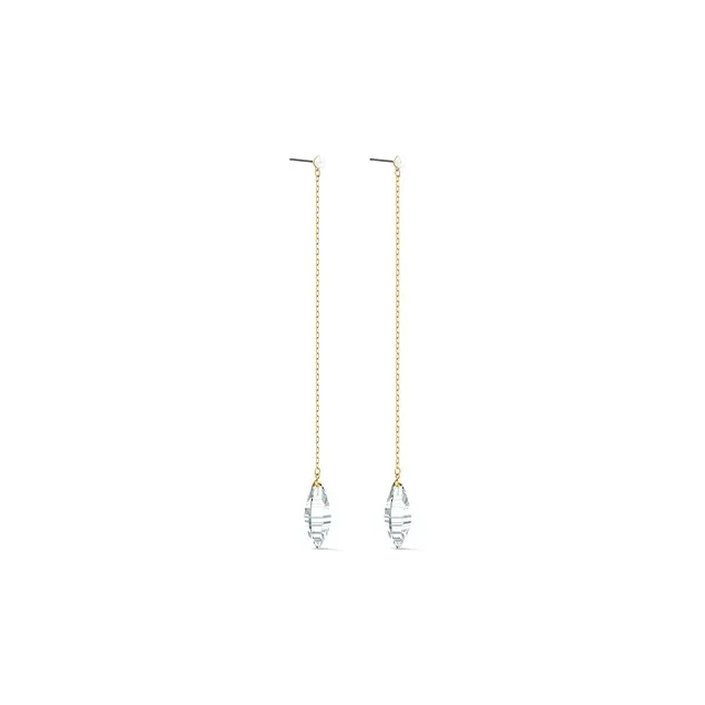 Swarovski So Cool Earrings Women's White/Gold Plated-2